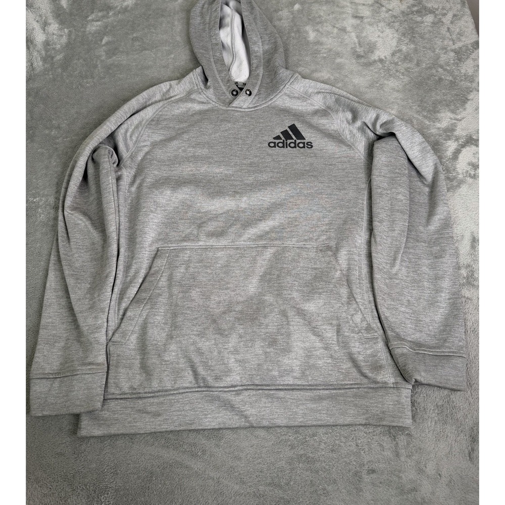 Adidas Climawarm Pullover Hoodie Men's Size Large Gray